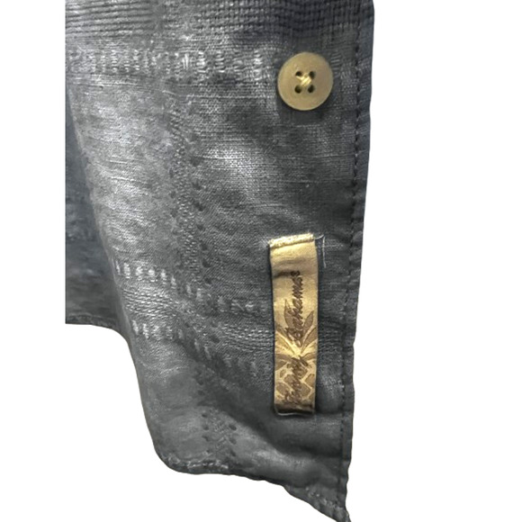 Tommy Bahama Mens Light Blue Striped Linen Casual Button Up Shirt XL Lightweight - Picture 5 of 10